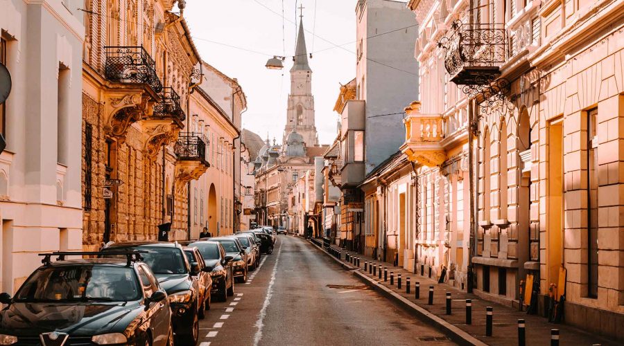 Strada din Cluj Napoca - centru